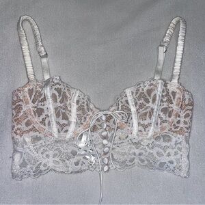 For Love And Lemons Lace Bralette in White